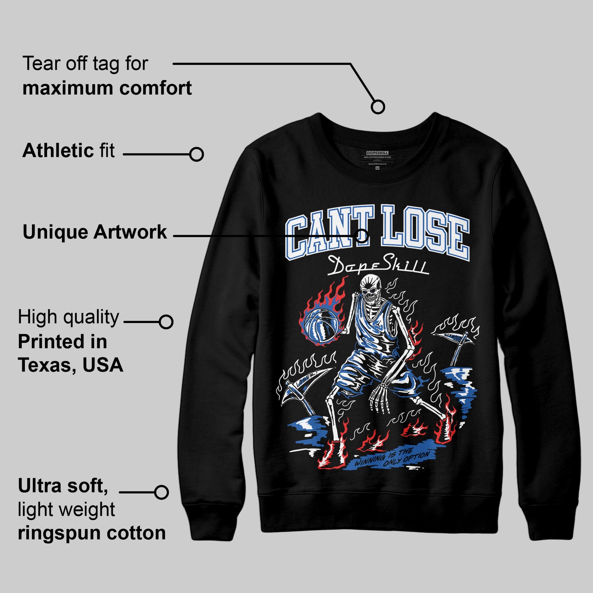 Blueberry 12s superstreetwear Sweatshirt Cant Lose Graphic