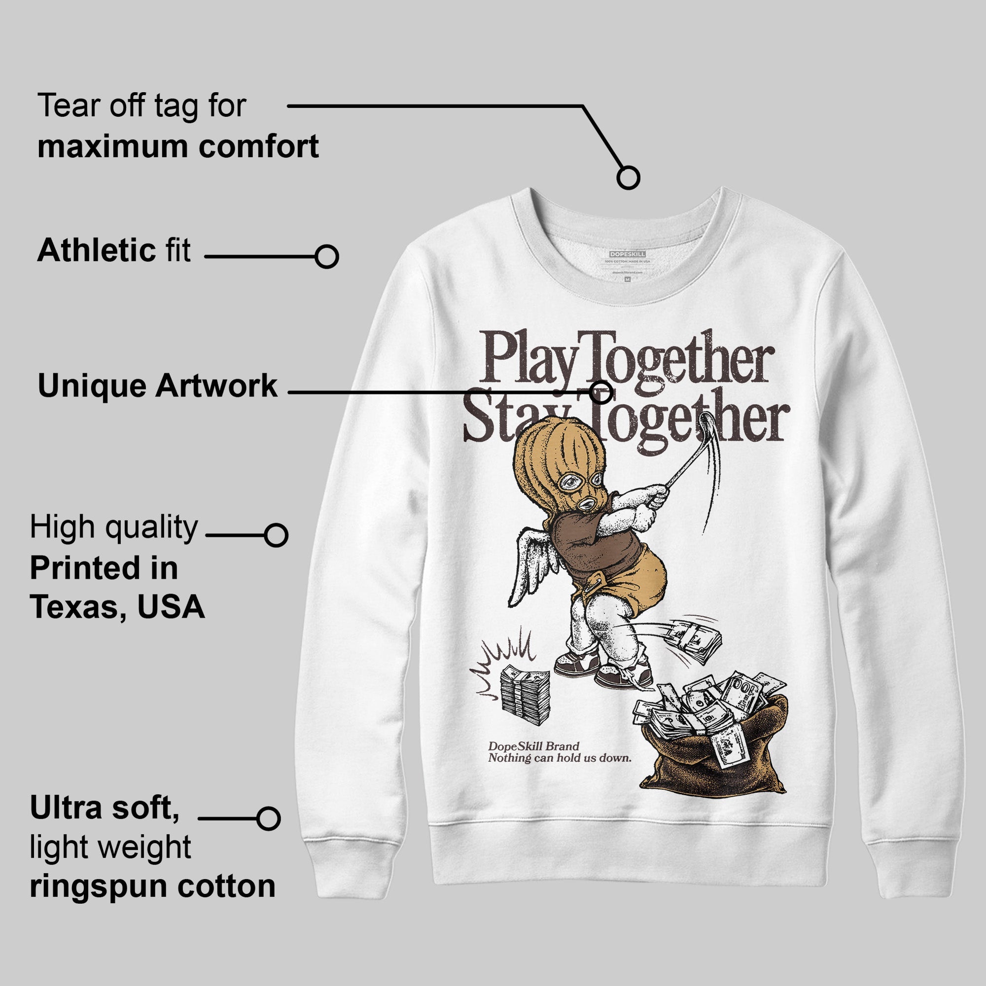 Earth 5s superstreetwear Sweatshirt Play together,Stay together Graphic