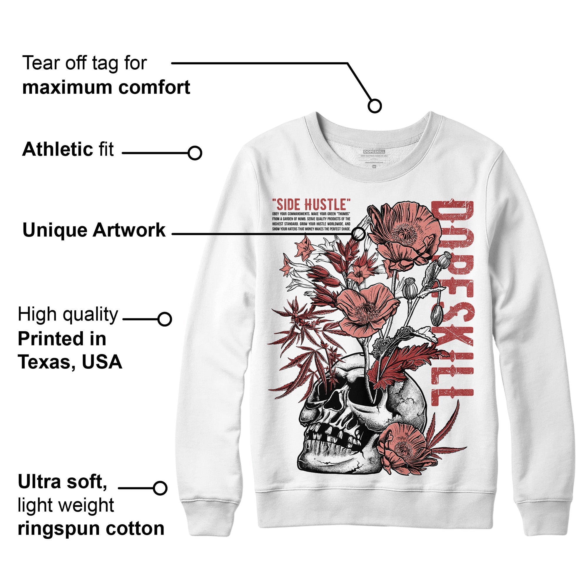 Dune Red 13s superstreetwear Sweatshirt Side Hustle Graphic
