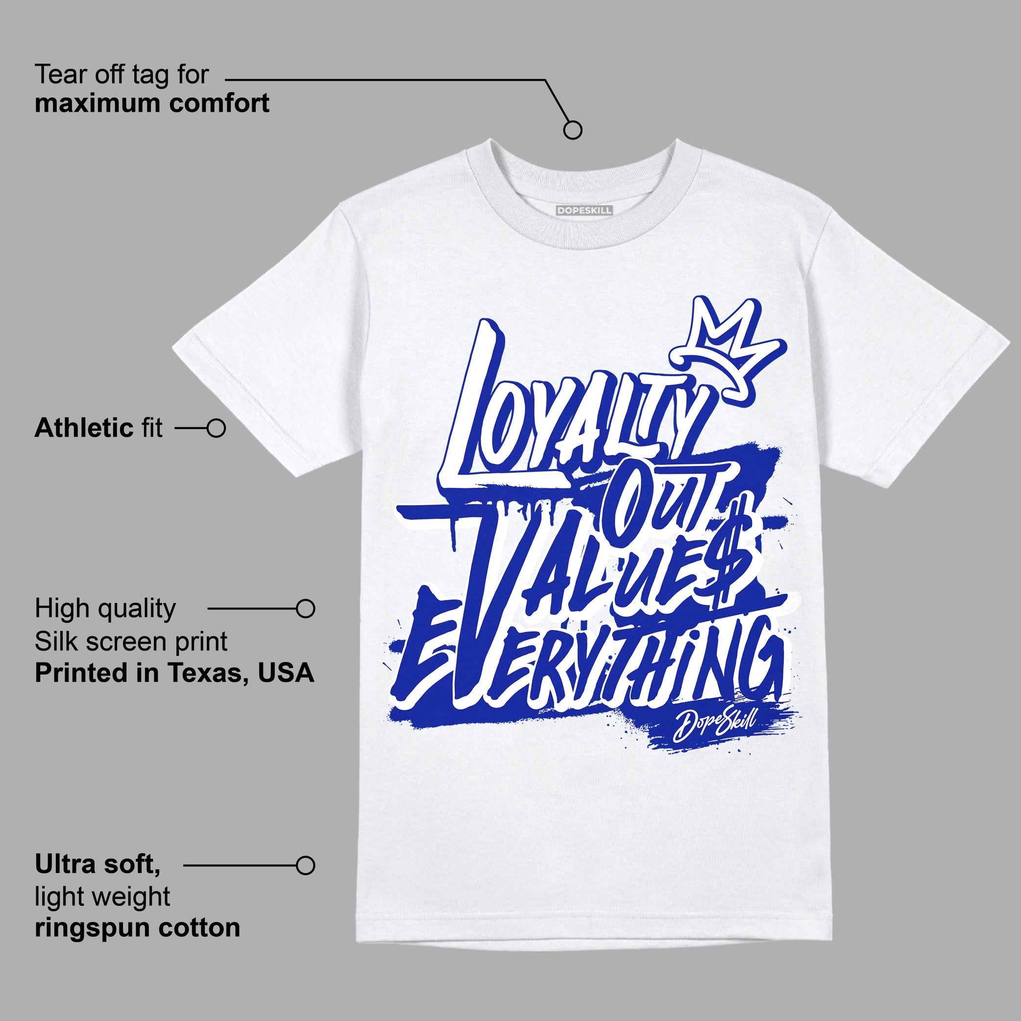 Racer Blue White Dunk Low superstreetwear T-Shirt LOVE Graphic