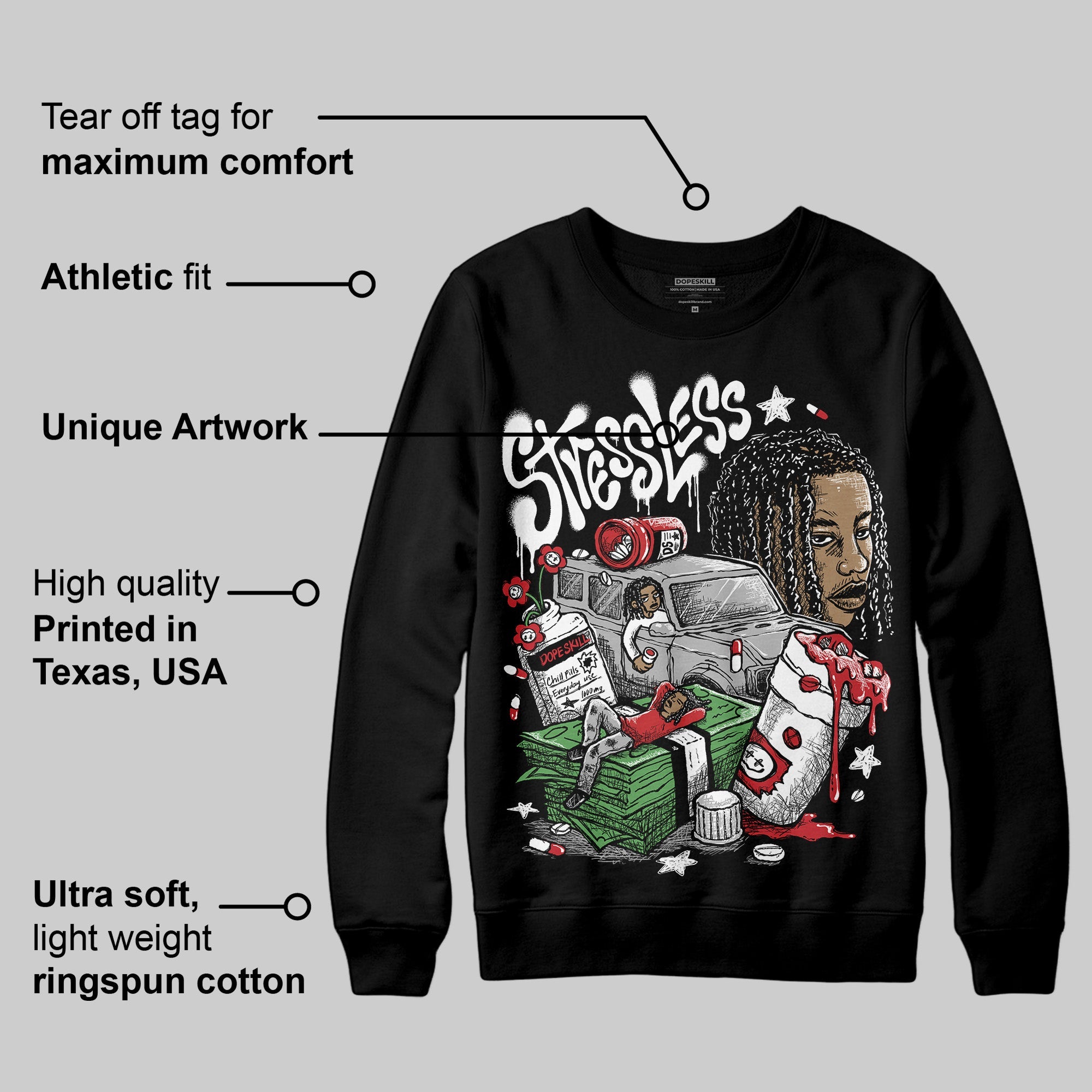 Bred Velvet 11s superstreetwear Sweatshirt Stressless Graphic