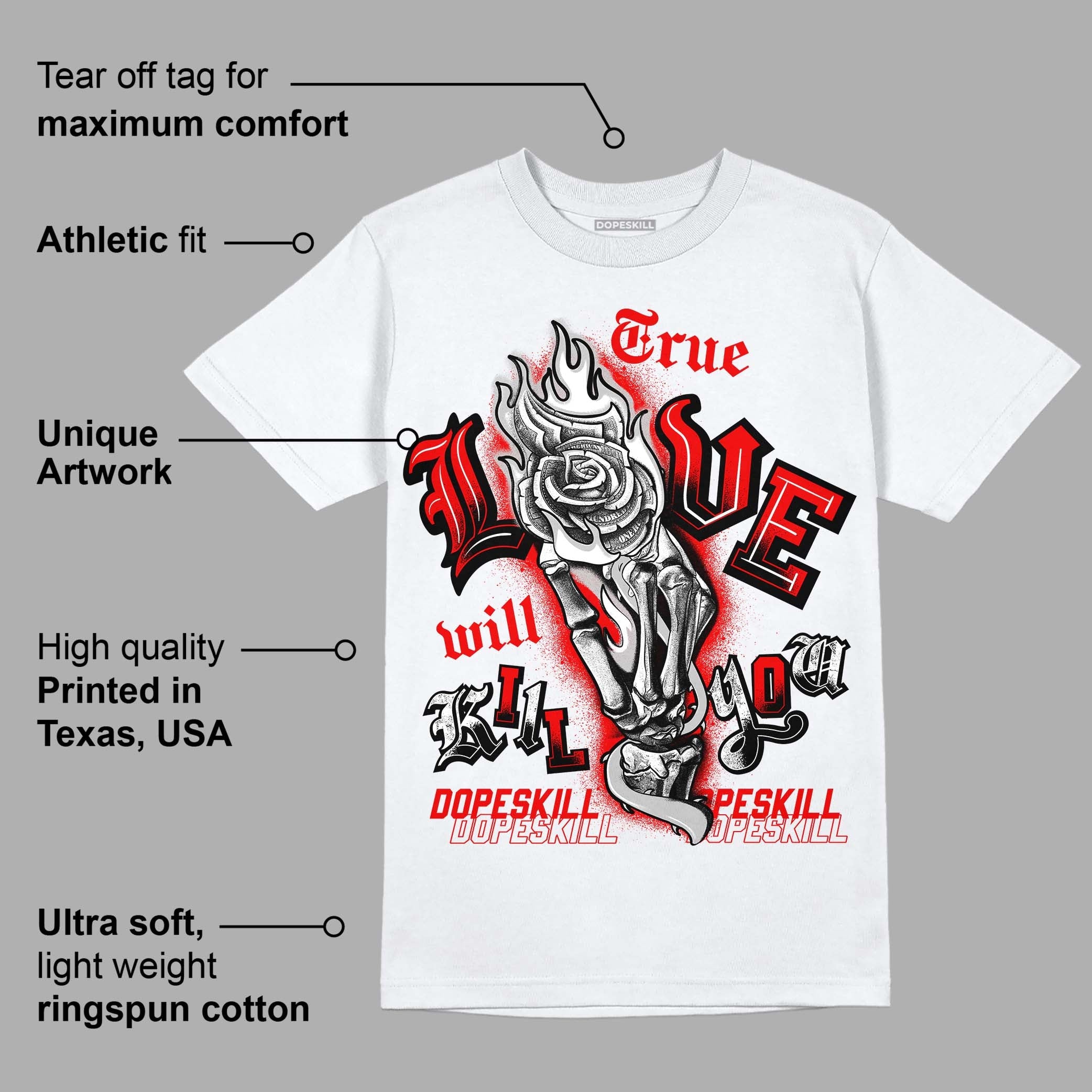 Cherry 12s superstreetwear T-Shirt True Love Will Kill You Graphic