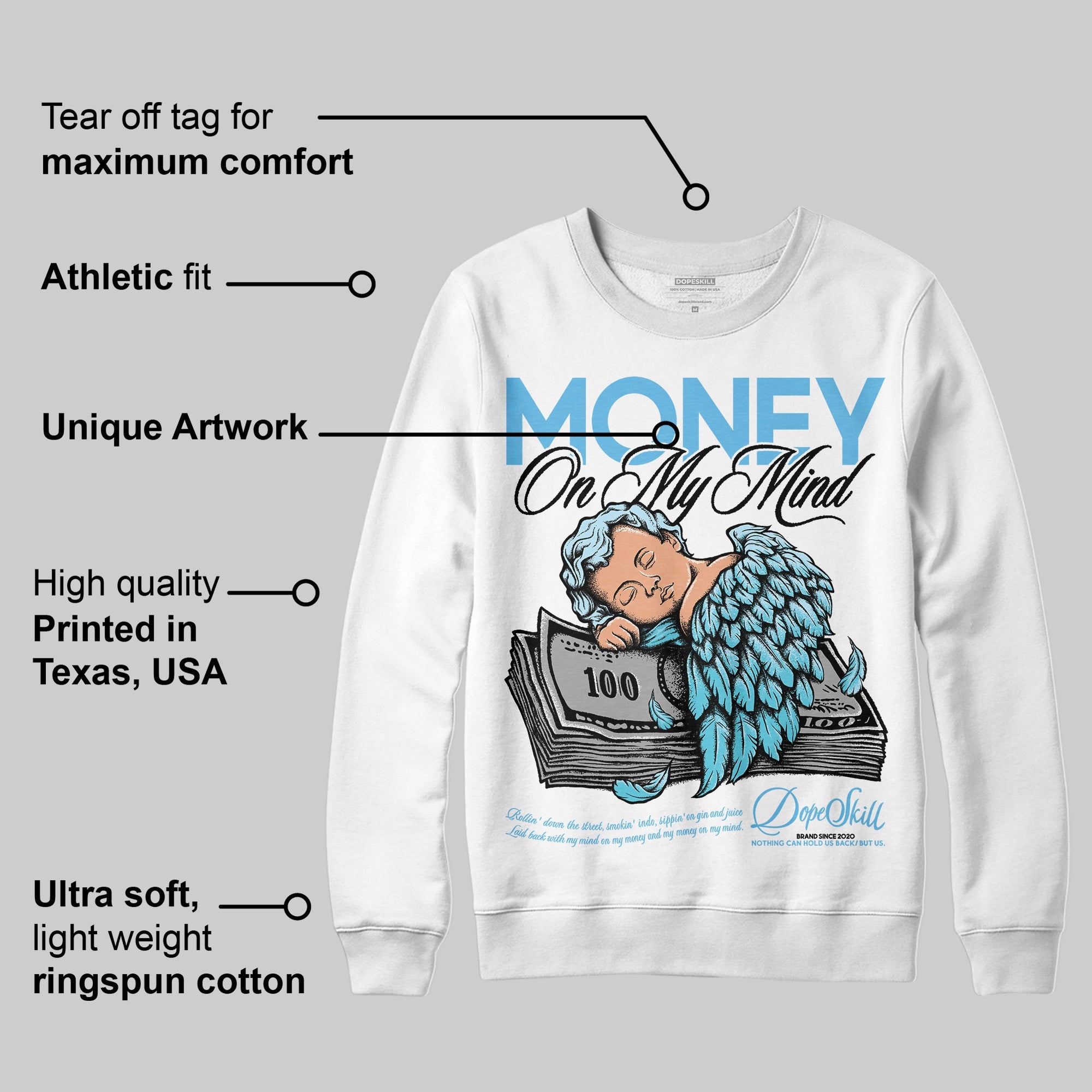 Legend Blue 11s superstreetwear Sweatshirt MOMM Graphic