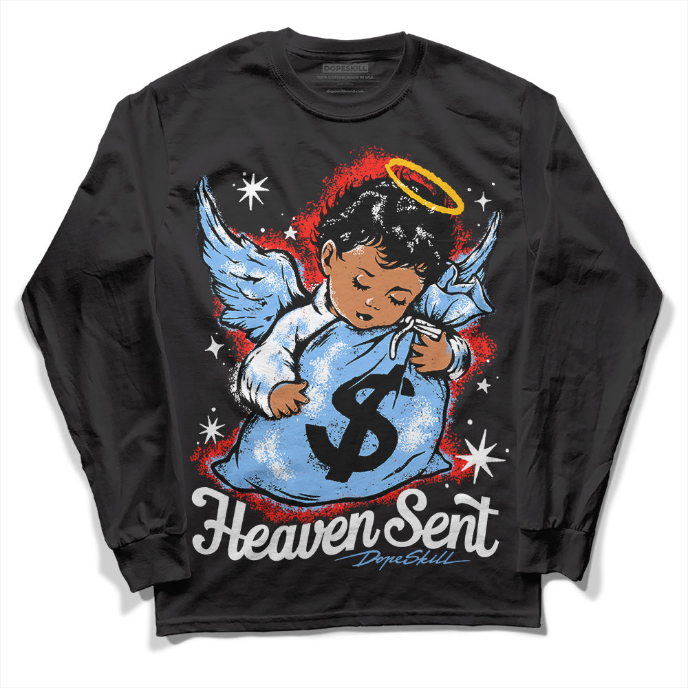Powder Blue 9s superstreetwear Long Sleeve T-Shirt Heaven Sent Graphic