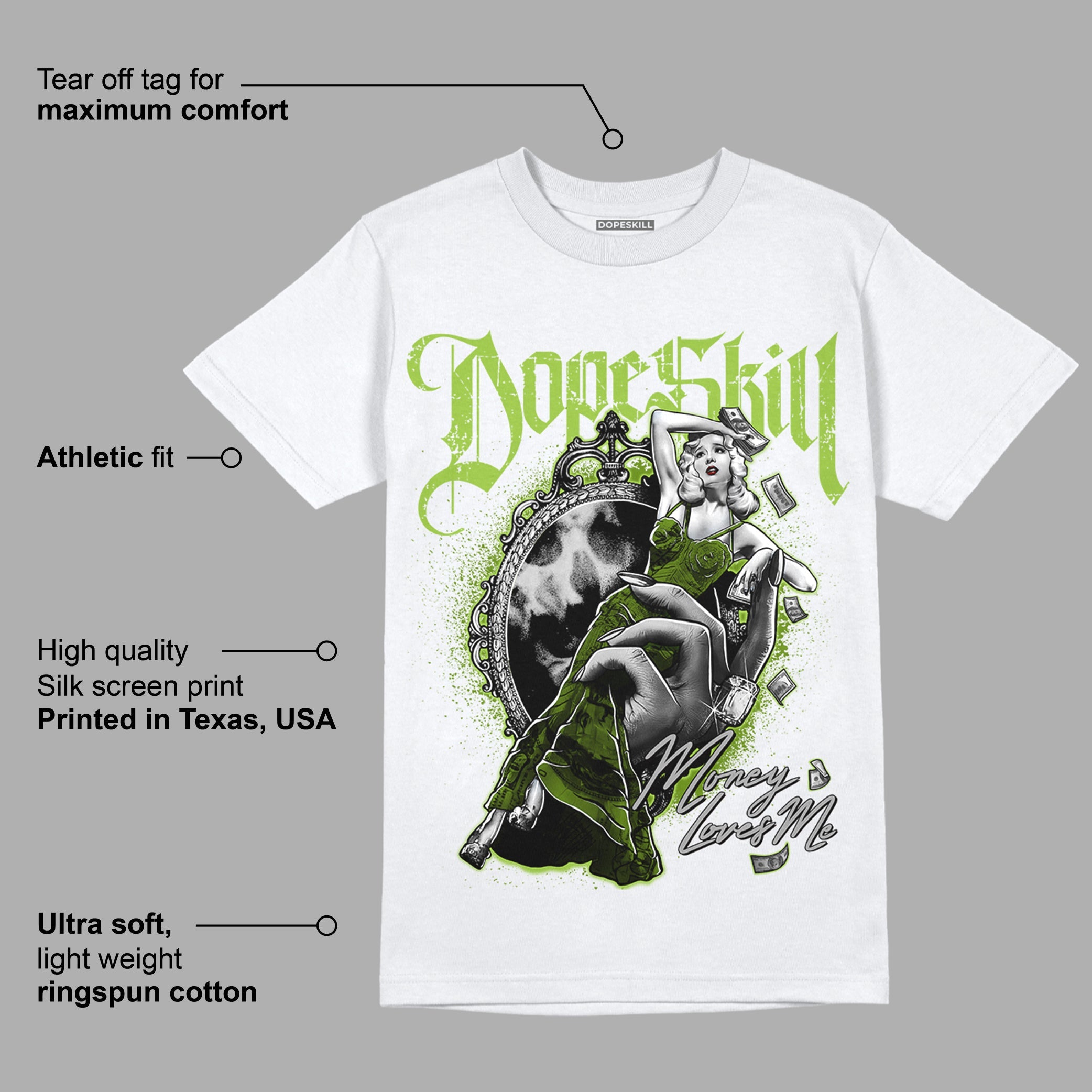 Dunk Low 'Chlorophyll' superstreetwear T-Shirt Money Loves Me Graphic