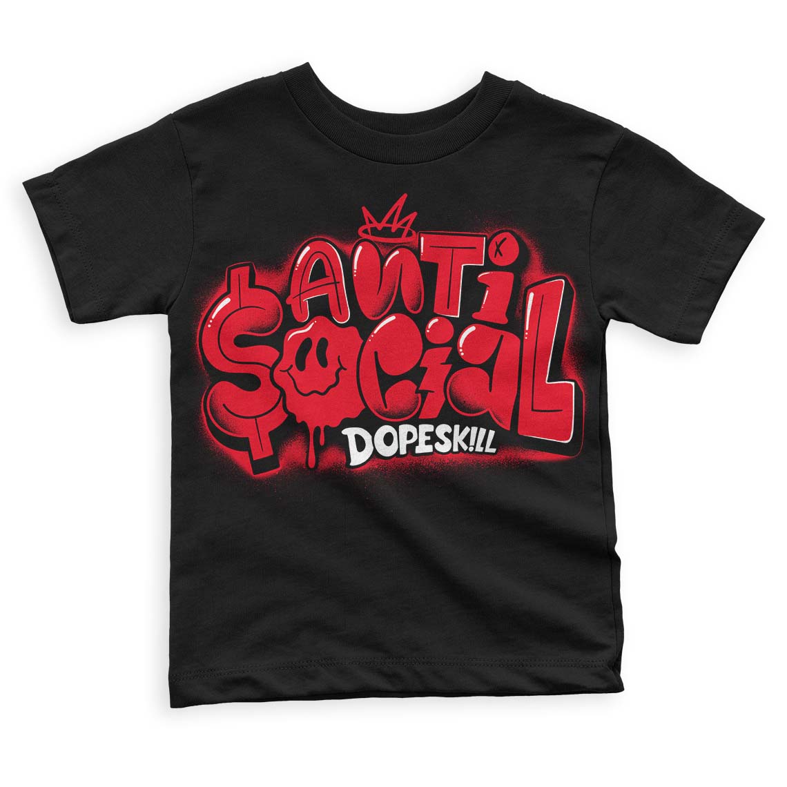 Red Thunder 4s superstreetwear Toddler Kids T-shirt Anti Social Graphic