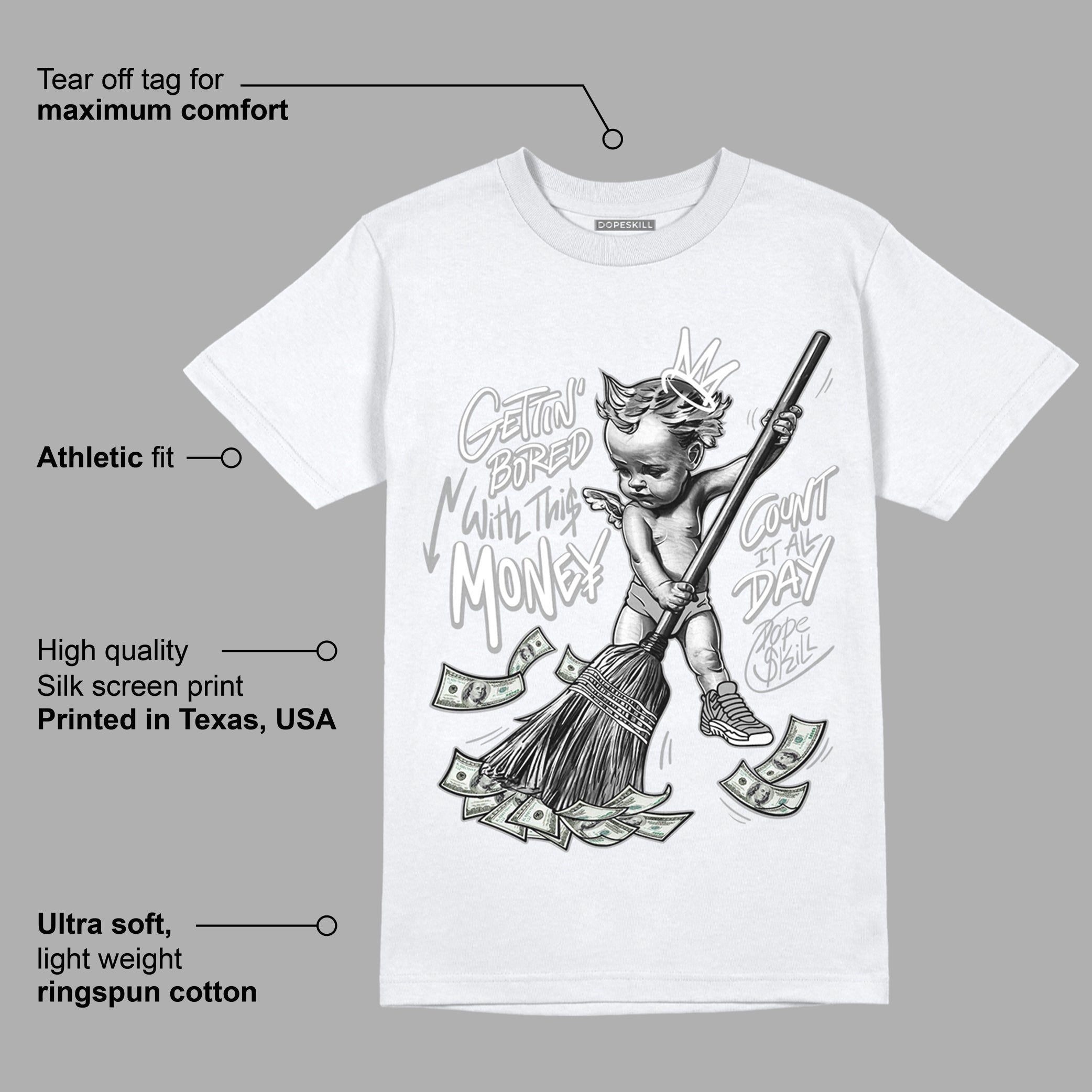 AJ 12 Stealth superstreetwear T-Shirt Gettin Bored With This Money Graphic