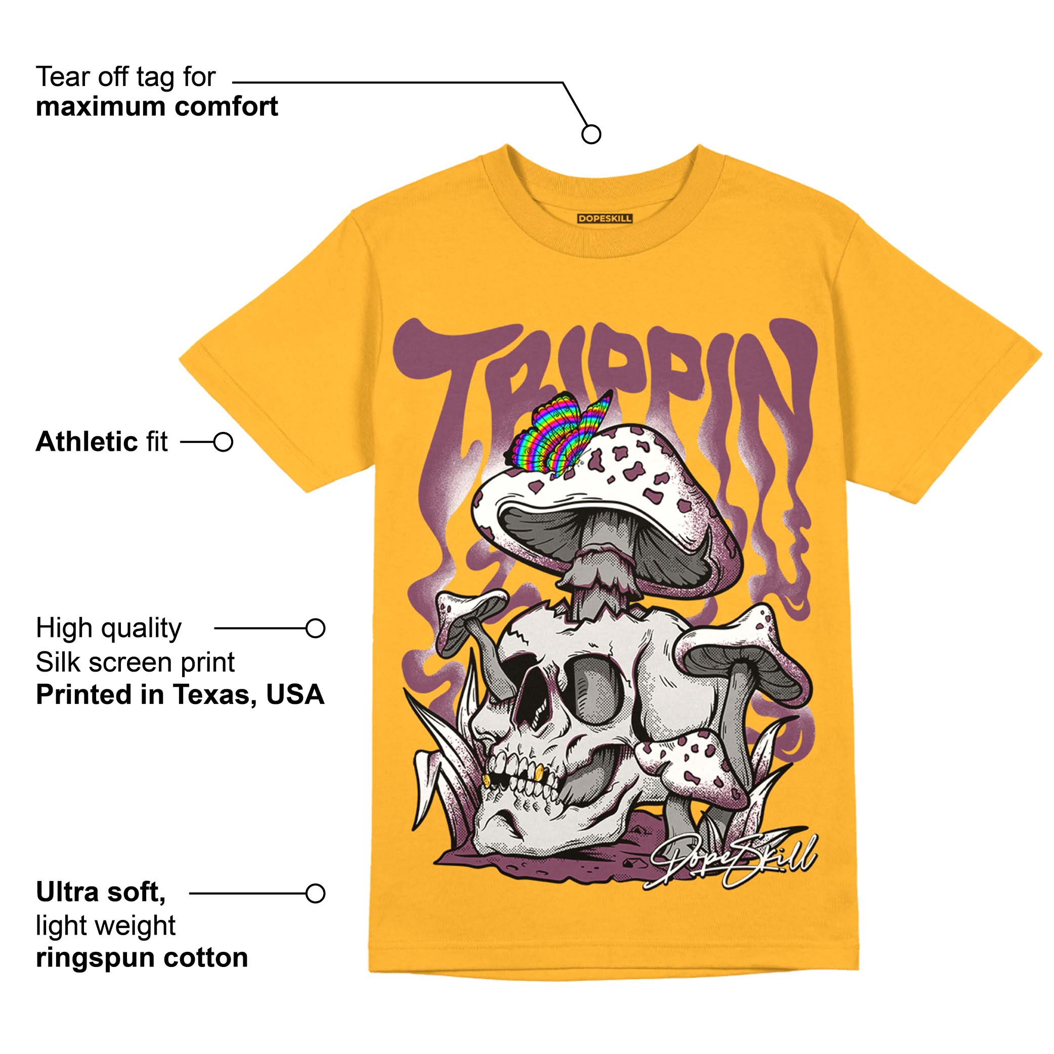 Brotherhood 1s High OG superstreetwear University Gold T-shirt Trippin Graphic