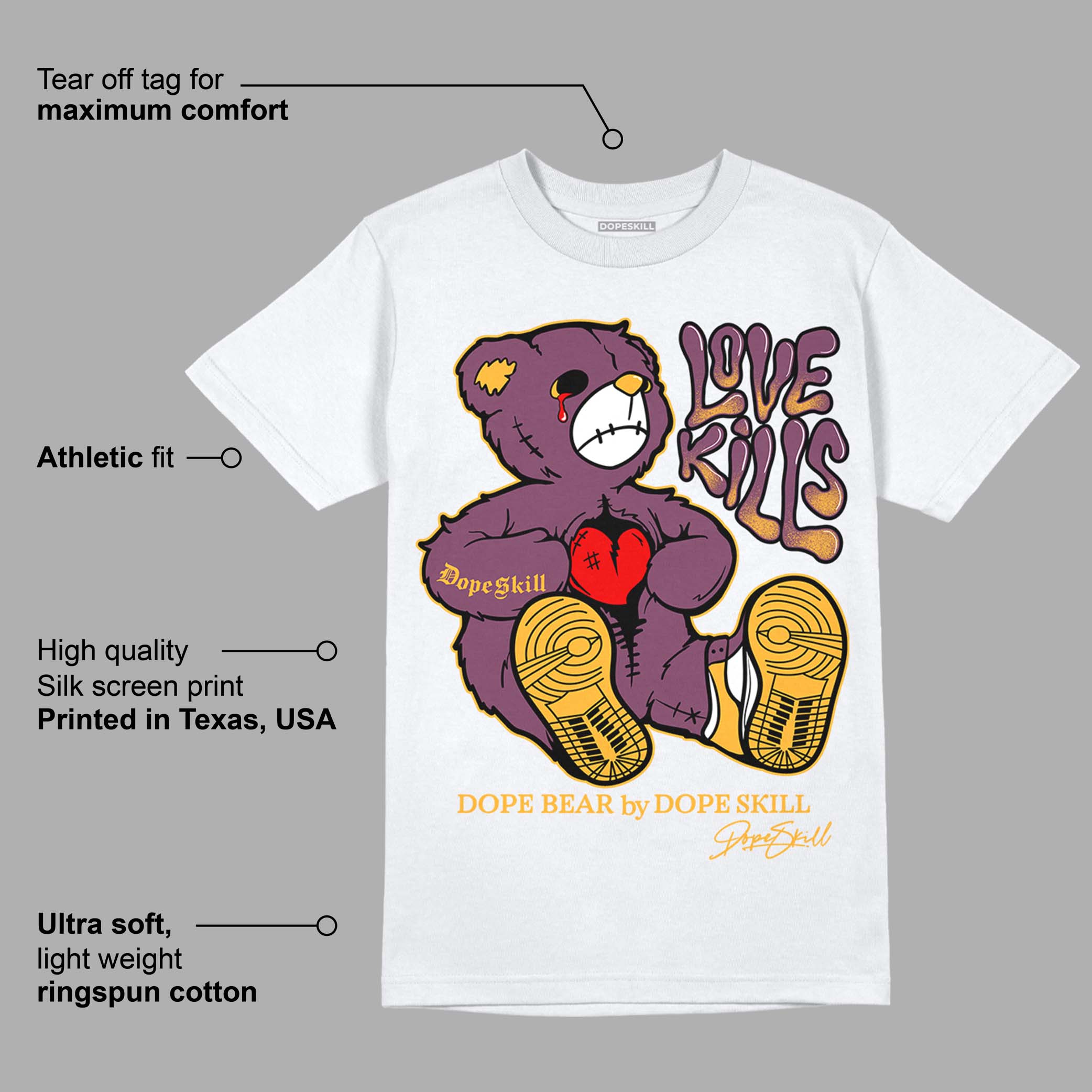Brotherhood 1s High OG superstreetwear T-Shirt Love Kills Graphic