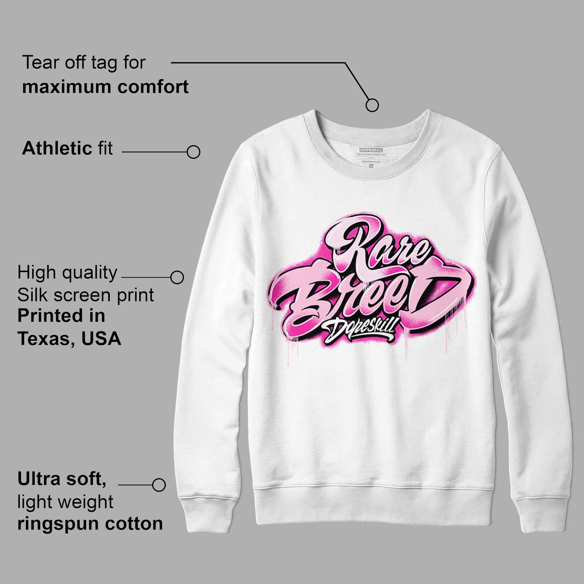 Triple Pink Dunk Low superstreetwear Sweatshirt Rare Breed Type Graphic