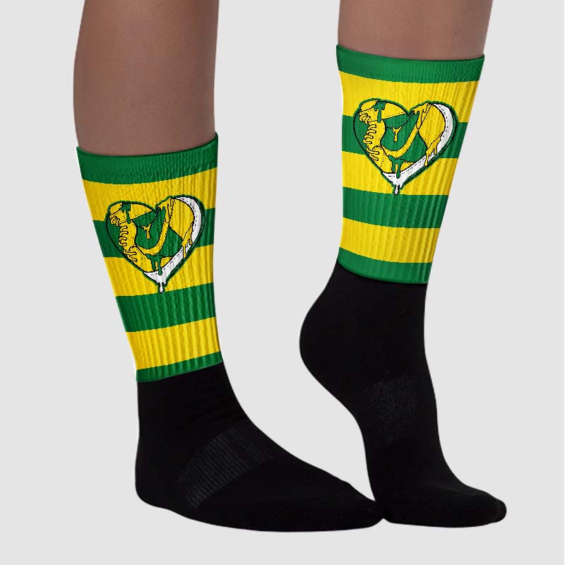 Dunk Low Reverse Brazil Sublimated Socks Horizontal Stripes Graphic