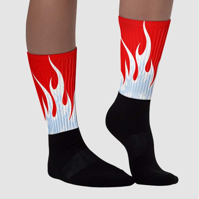 Cherry 11s Sublimated Socks FIRE Graphic