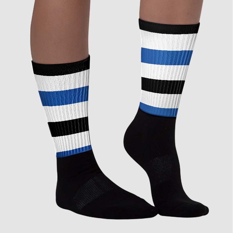 Space Jam 11s superstreetwear Sublimated Socks Horizontal Stripes Graphic