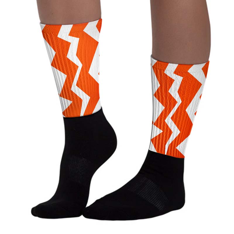 Orange Milk superstreetwear Sublimated Socks ZicZac Graphic