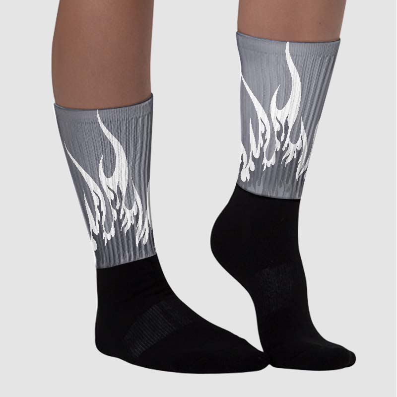 Stealth 14s superstreetwear Sublimated Socks FIRE Graphic