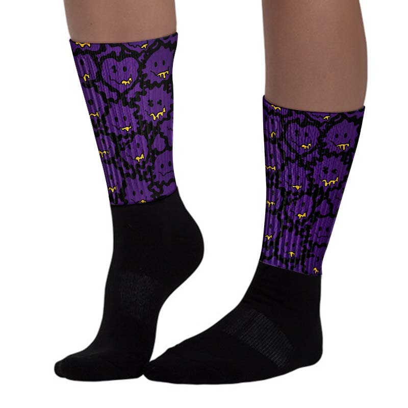 Field Purple 12s superstreetwear Sublimated Socks Slime Graphic