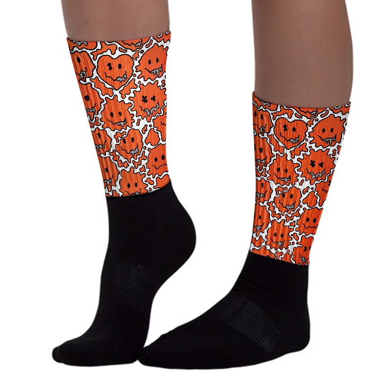 Georgia Peach 3s superstreetwear Sublimated Socks Slime Graphic