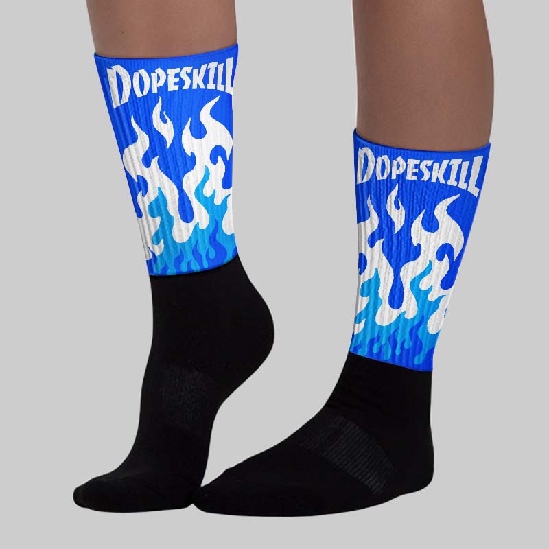 Royal Blue Collection superstreetwear Sublimated Socks FIRE Graphic