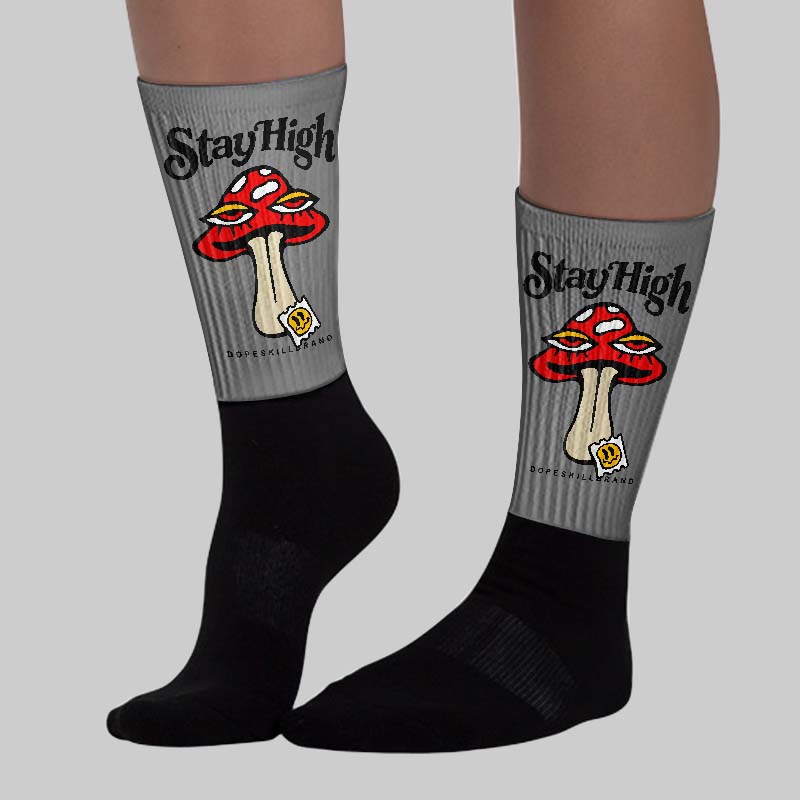 Grey Collection superstreetwear Sublimated Socks Stay High Graphic