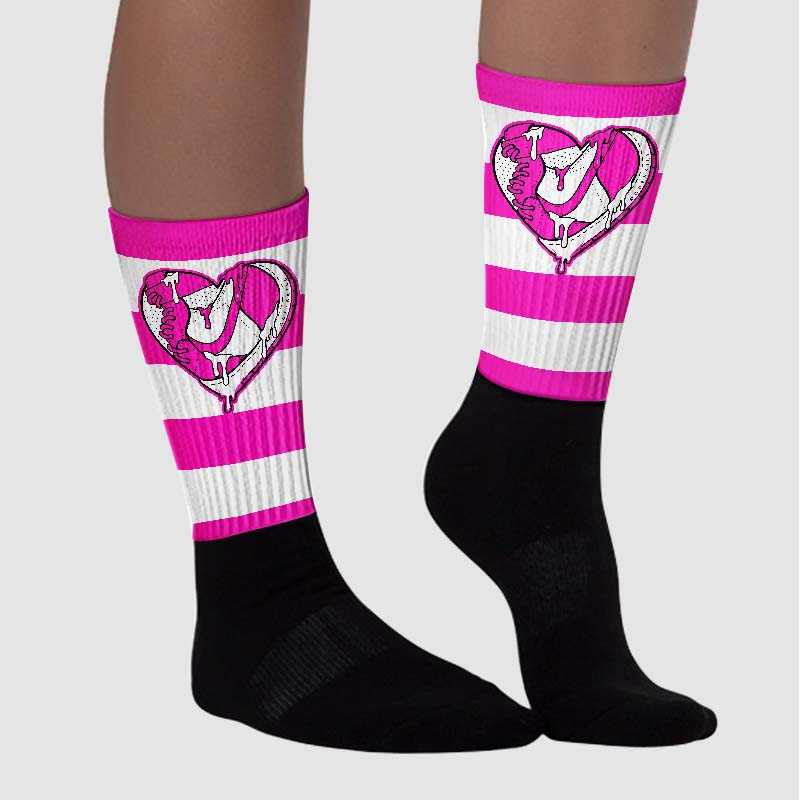 Dunk Low Active Fuchsia superstreetwear Sublimated Socks Horizontal Stripes Graphic