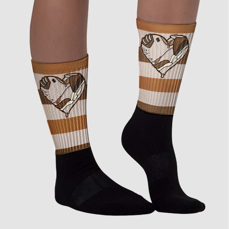 Palomino 3s superstreetwear Sublimated Socks Horizontal Stripes Graphic