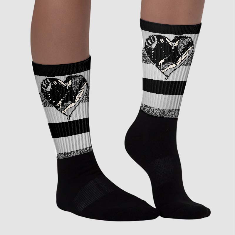 Off Noir 3s superstreetwear Sublimated Socks Horizontal Stripes Graphic
