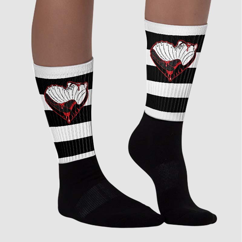 Red Taxi 12s superstreetwear Sublimated Socks Horizontal Stripes Graphic