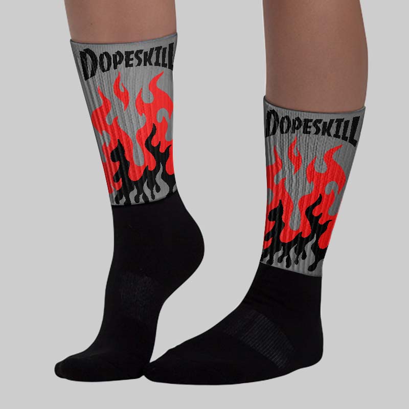 Grey Collection superstreetwear Sublimated Socks FIRE Graphic