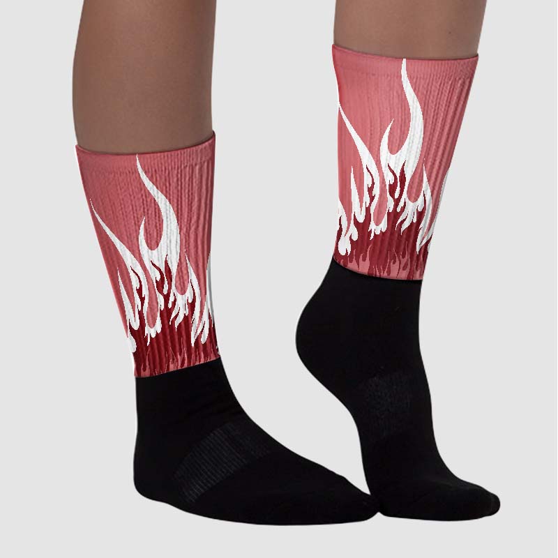 Valentine's Day Collection superstreetwear Sublimated Socks FIRE Graphic