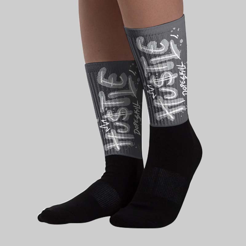 Wet Cement 4s superstreetwear Sublimated Socks Hustle Graphic