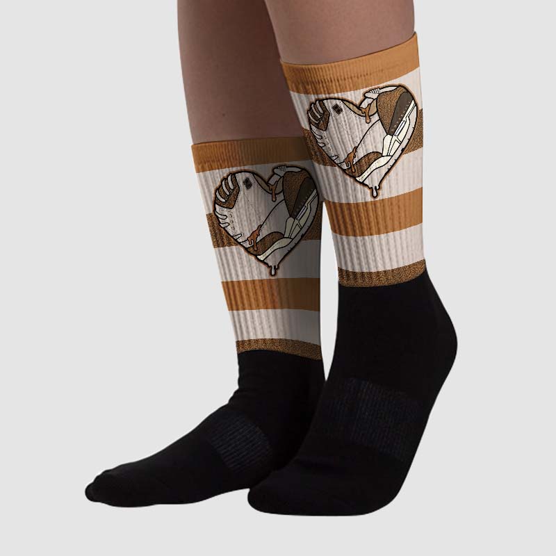 Palomino 3s superstreetwear Sublimated Socks Horizontal Stripes Graphic