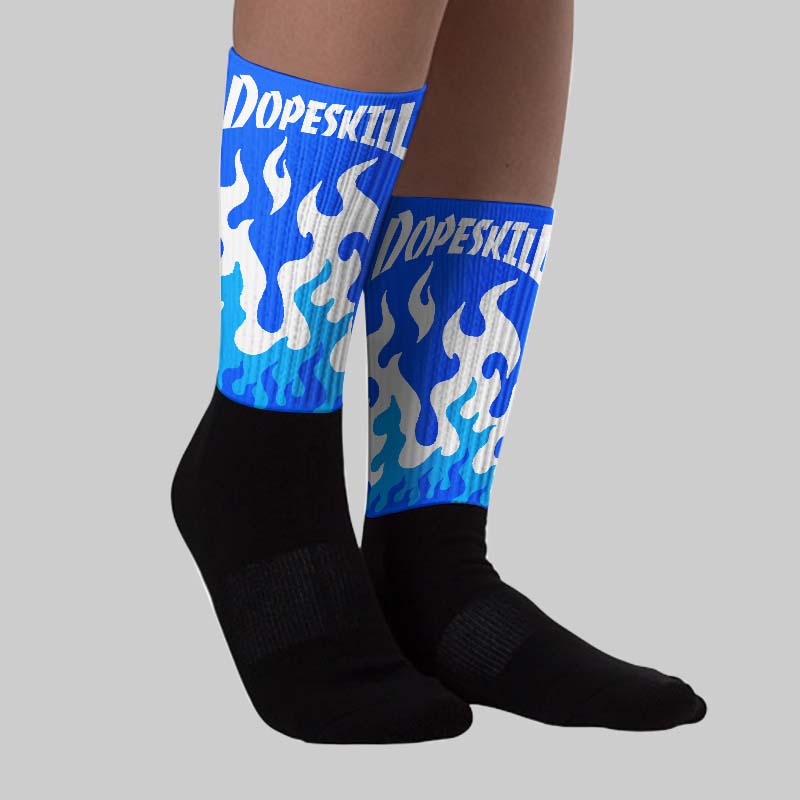 Royal Blue Collection superstreetwear Sublimated Socks FIRE Graphic
