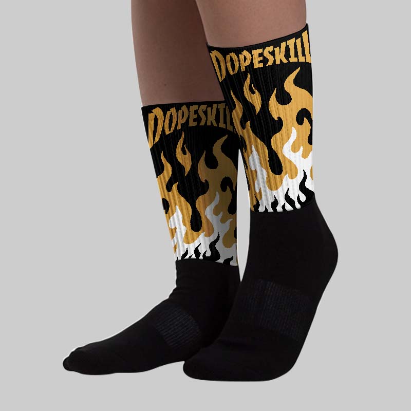 Gratitude 11s superstreetwear Sublimated Socks FIRE Graphic