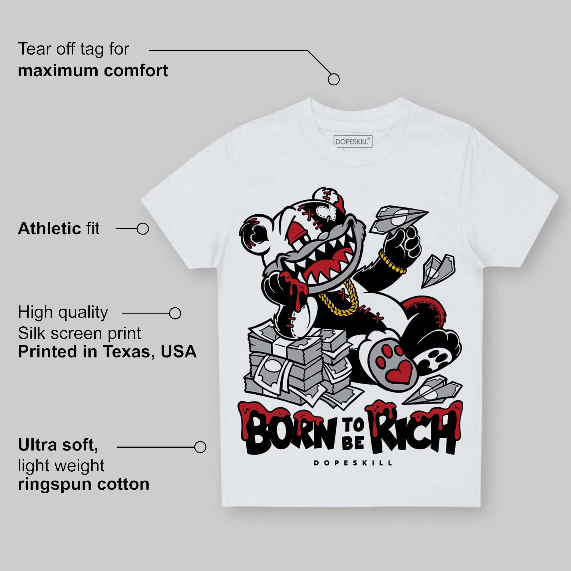 Bred 11s superstreetwear Toddler Kids T-shirt Born To Be Rich Graphic