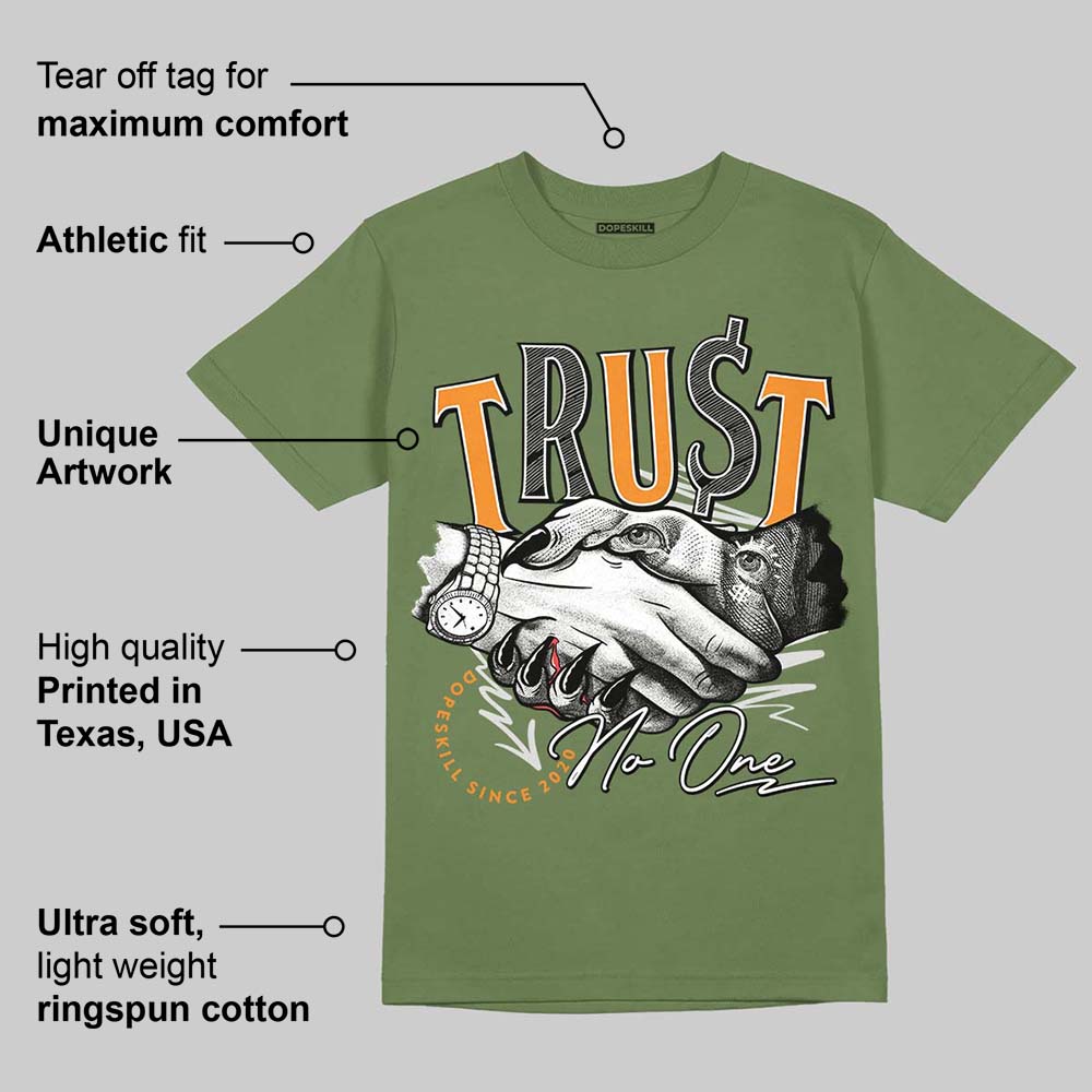 Olive 5s superstreetwear Olive T-shirt Trust No One Graphic