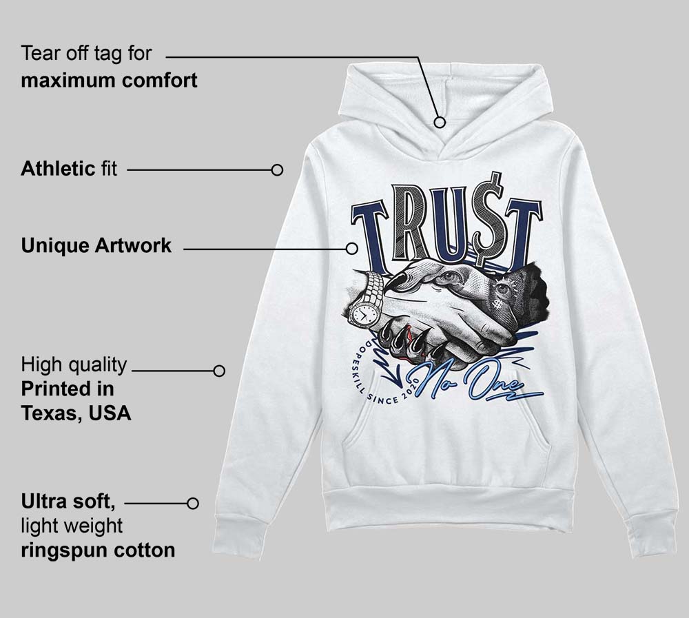 Midnight Navy 5s superstreetwear Hoodie Sweatshirt Trust No One Graphic