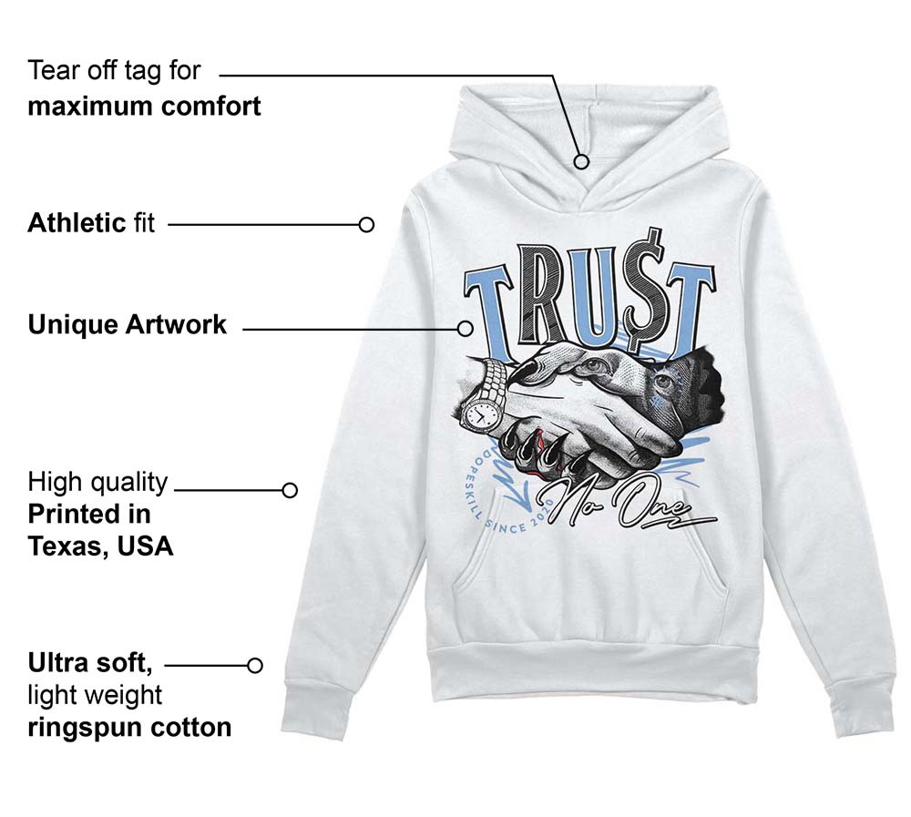 University Blue 5s superstreetwear Hoodie Sweatshirt Trust No One Graphic