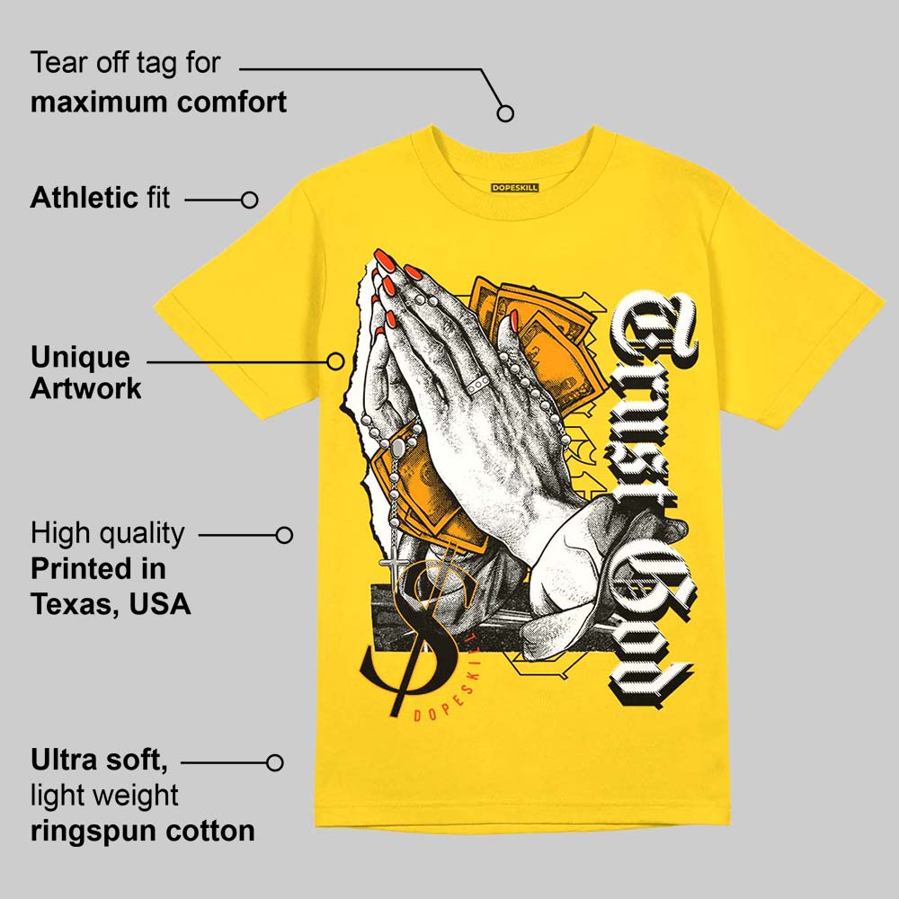 Yellow Ochre 6s superstreetwear Yellow T-shirt Trust God Graphic
