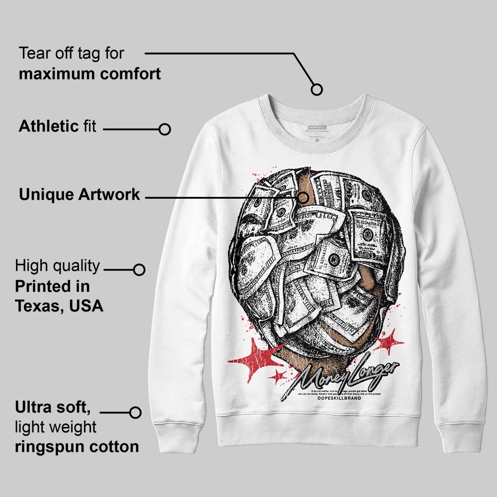 White Cement 4s superstreetwear Sweatshirt Money Longer Graphic