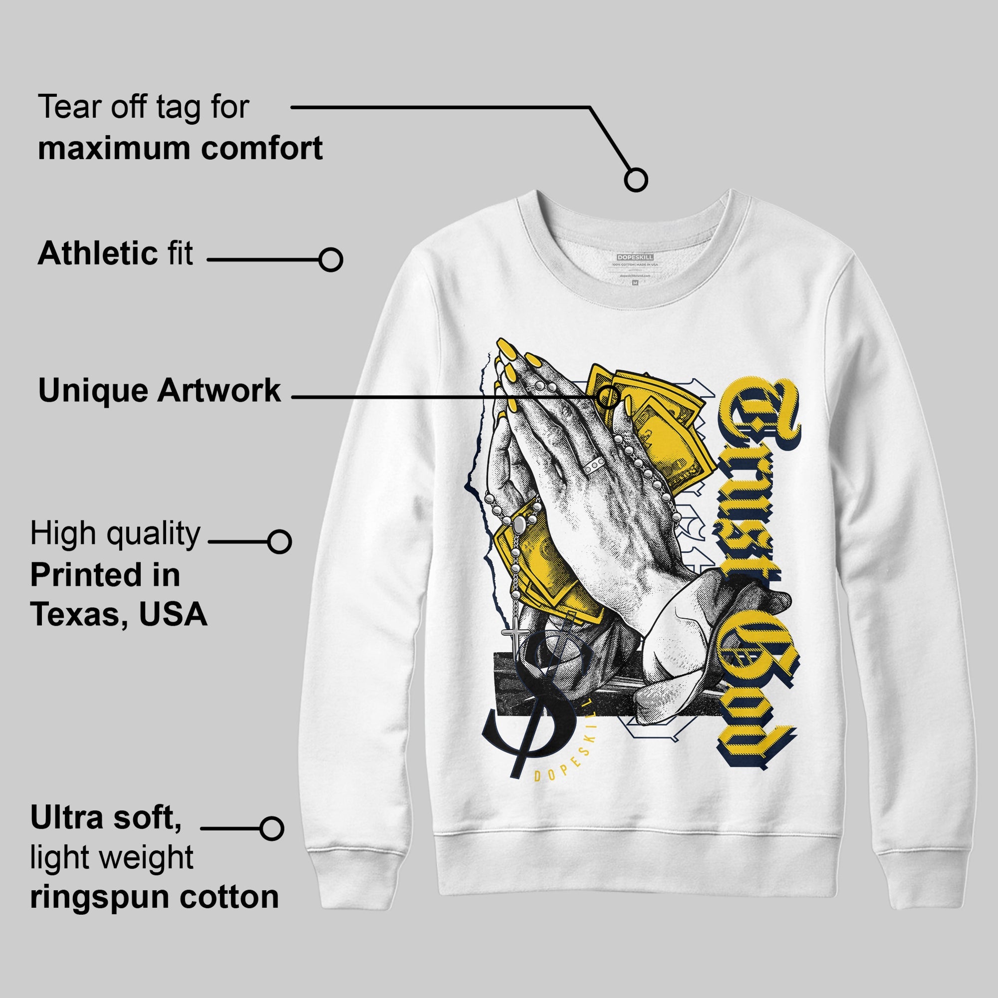 Michigan Dunks superstreetwear Sweatshirt Trust God Graphic