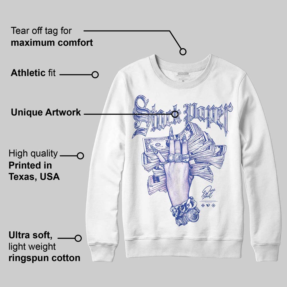Royal Blue Collection superstreetwear Sweatshirt Stack Paper Graphic