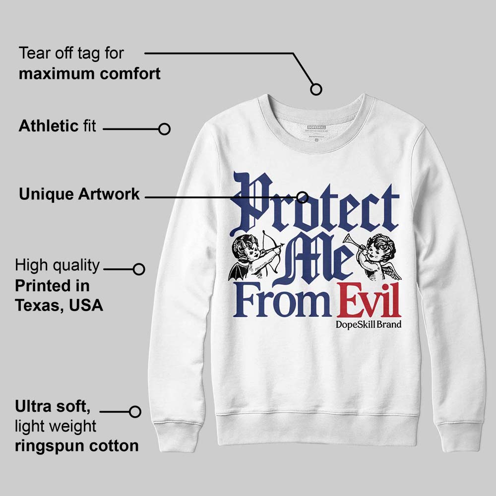 Rare Air Deep Royal Blue 1s superstreetwear Sweatshirt Protect Me From Evil Graphic