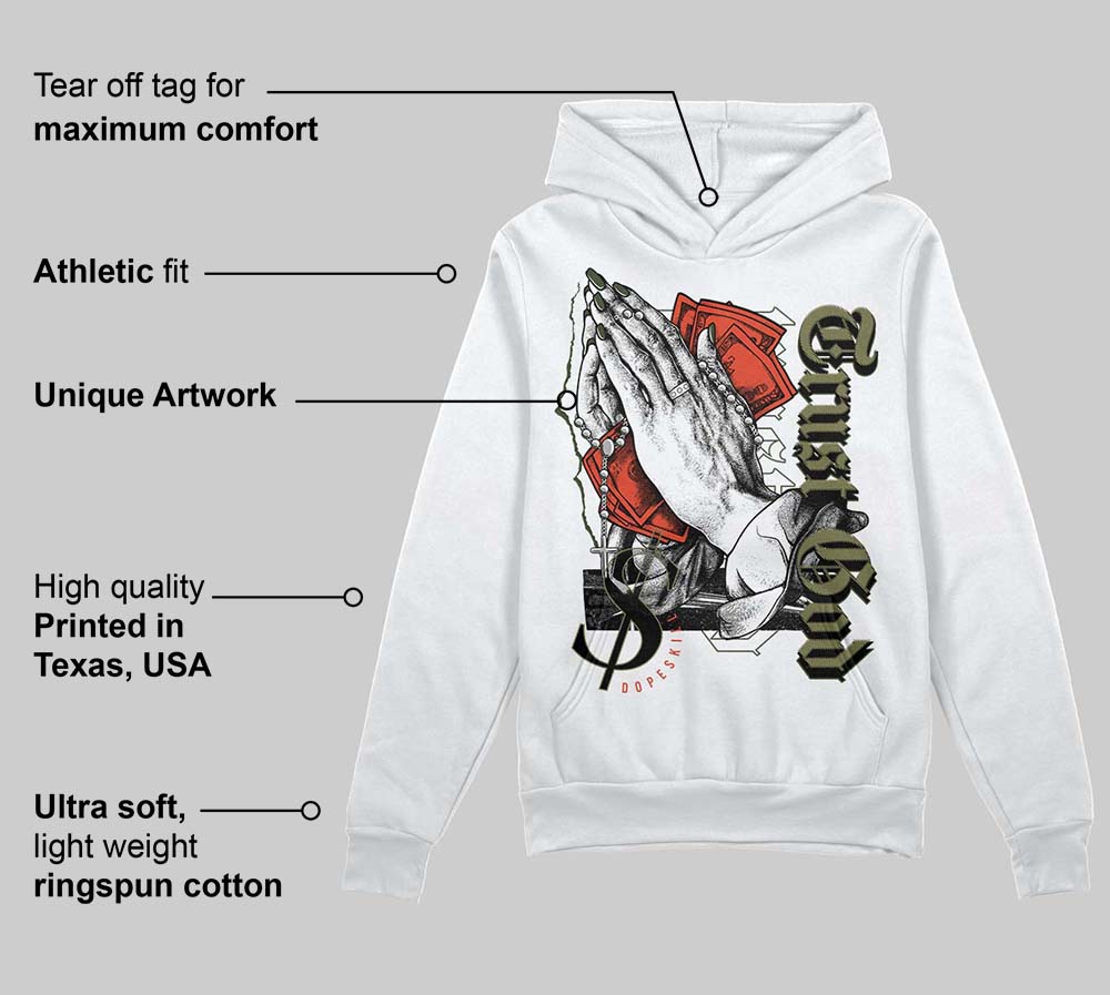 Olive Collection superstreetwear Hoodie Sweatshirt Trust God Graphic