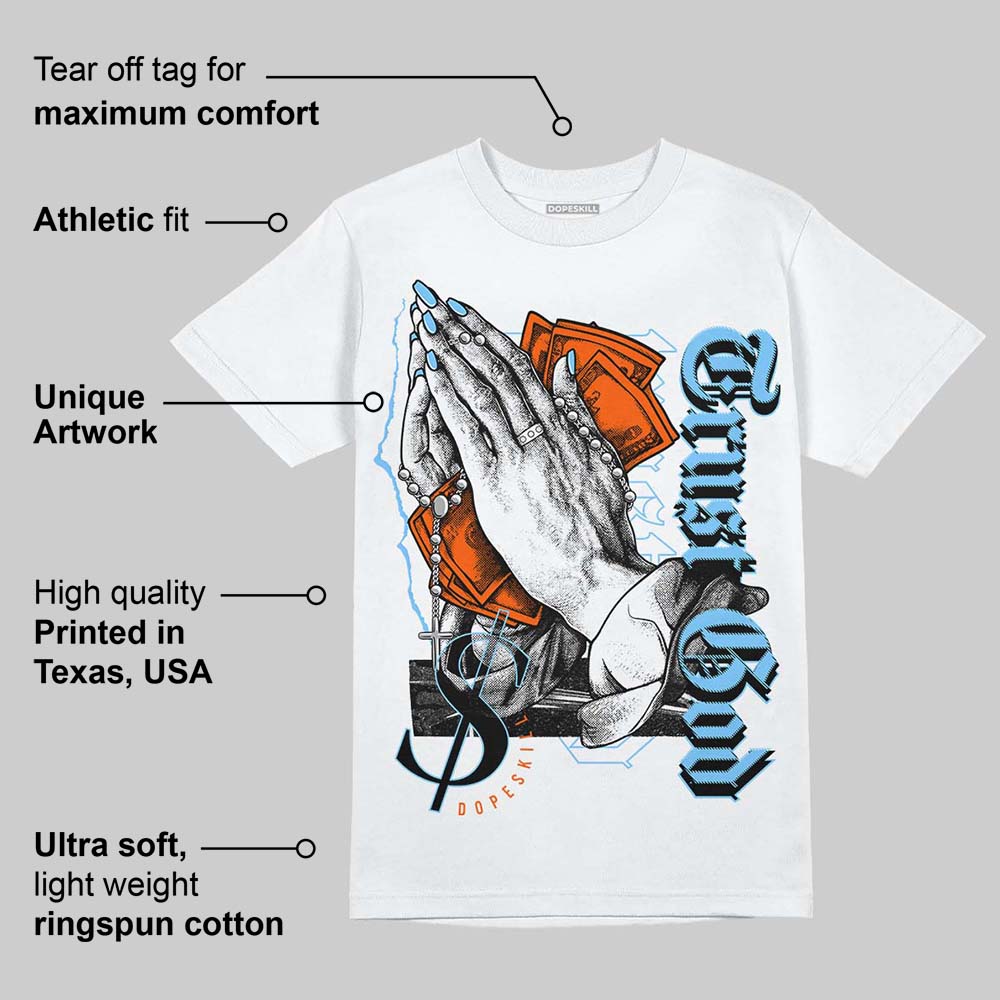 Dunk Low Futura University Blue superstreetwear T-Shirt Trust God Graphic