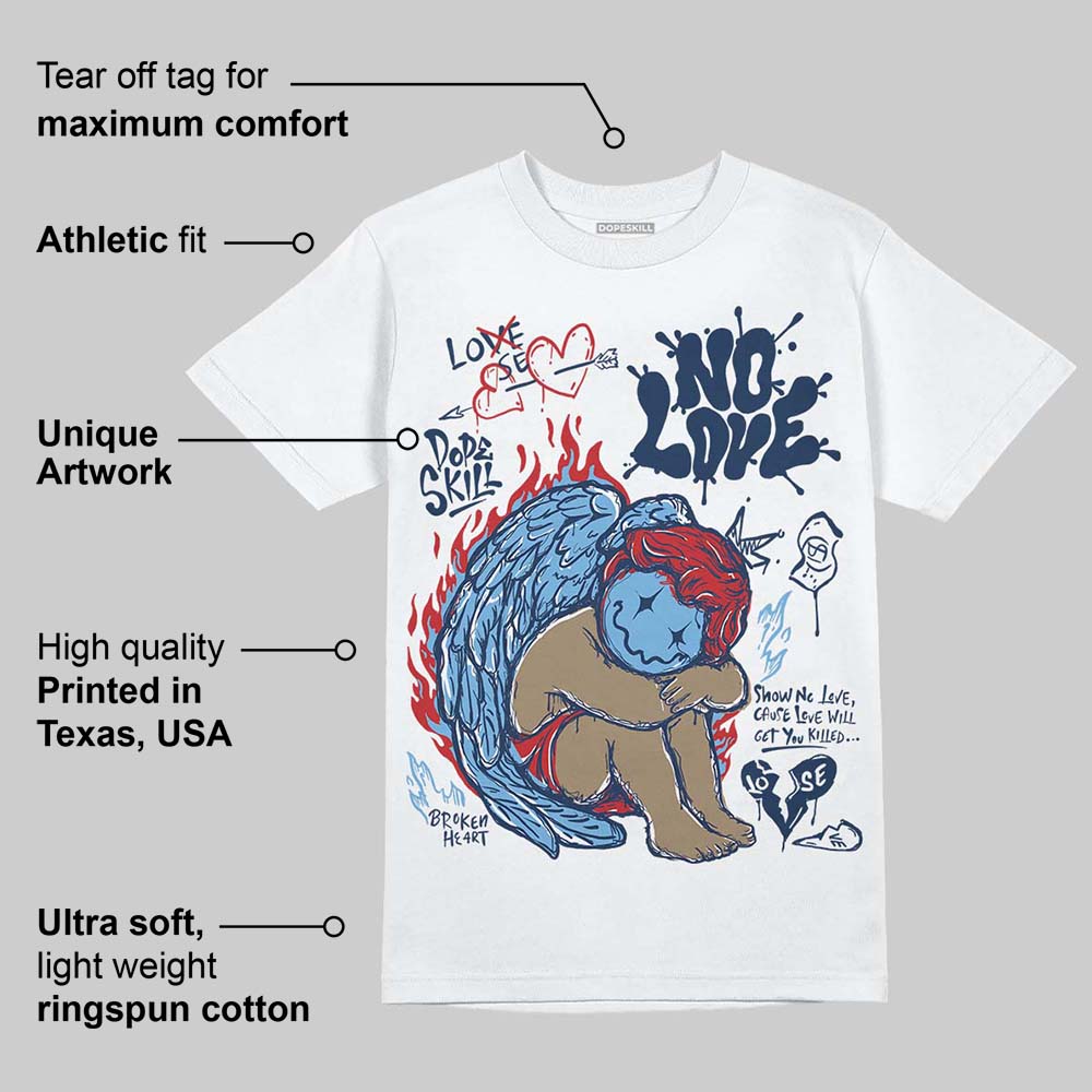Summit White Navy 4s superstreetwear T-Shirt No Love Graphic