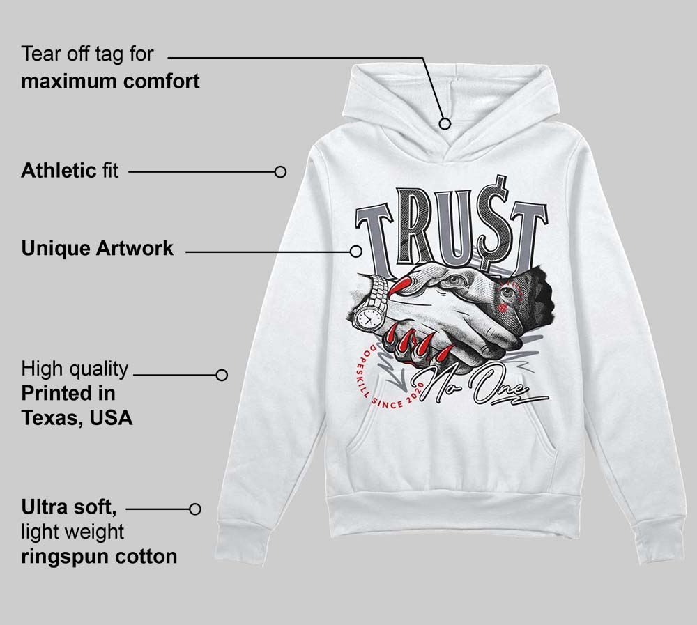 Fire Red 9s superstreetwear Hoodie Sweatshirt Trust No One Graphic