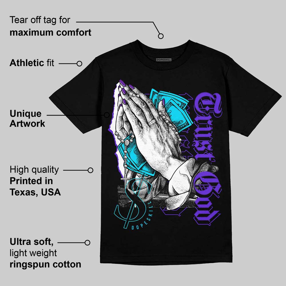 Aqua 6s superstreetwear T-Shirt Trust God Graphic
