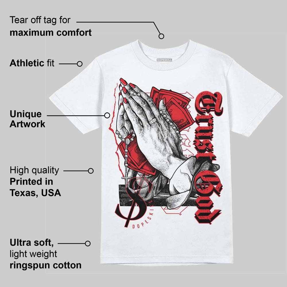 Red Cement 4S superstreetwear T-Shirt Trust God Graphic