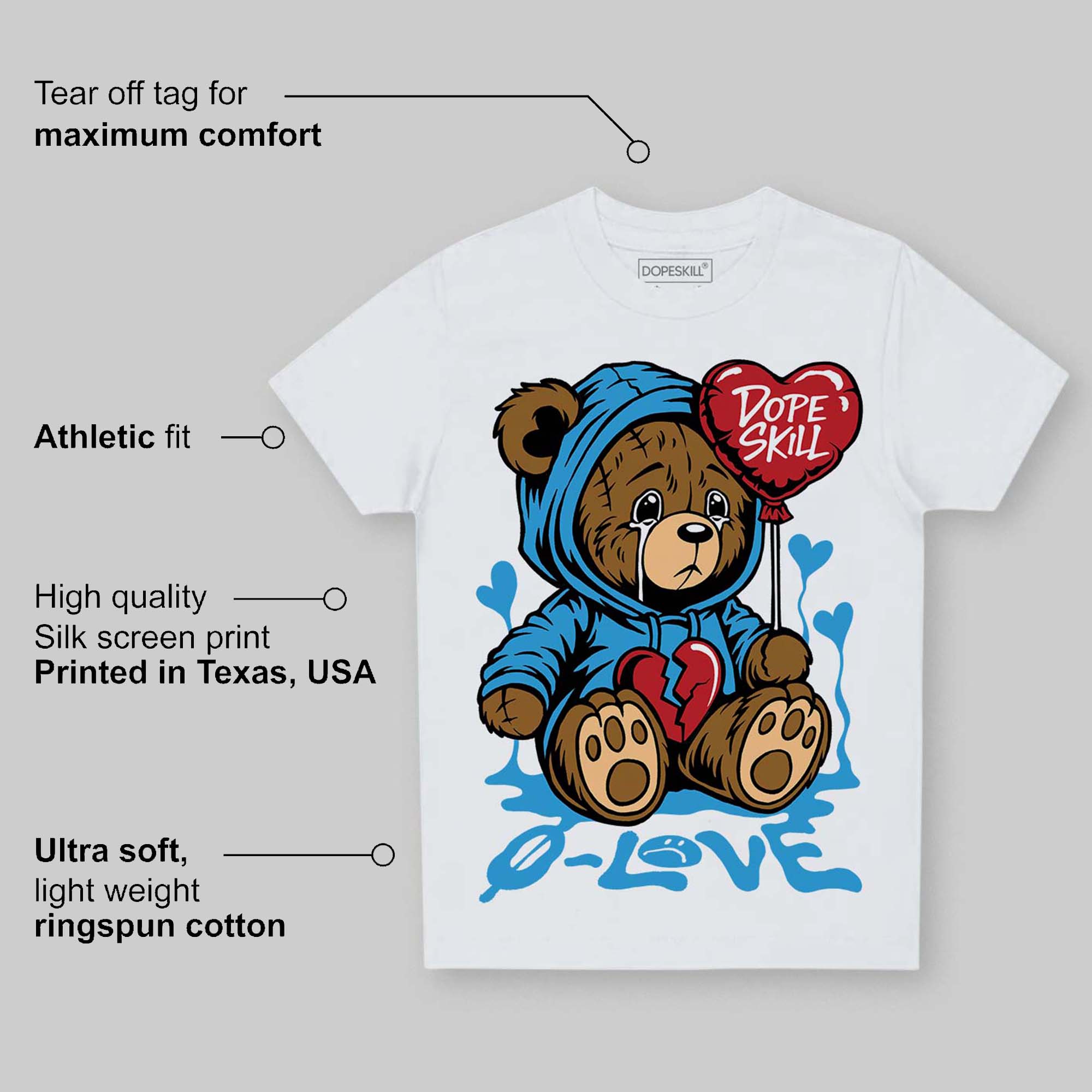 UNC Reimagined 1s superstreetwear Toddler Kids T-shirt Broken Bear Graphic