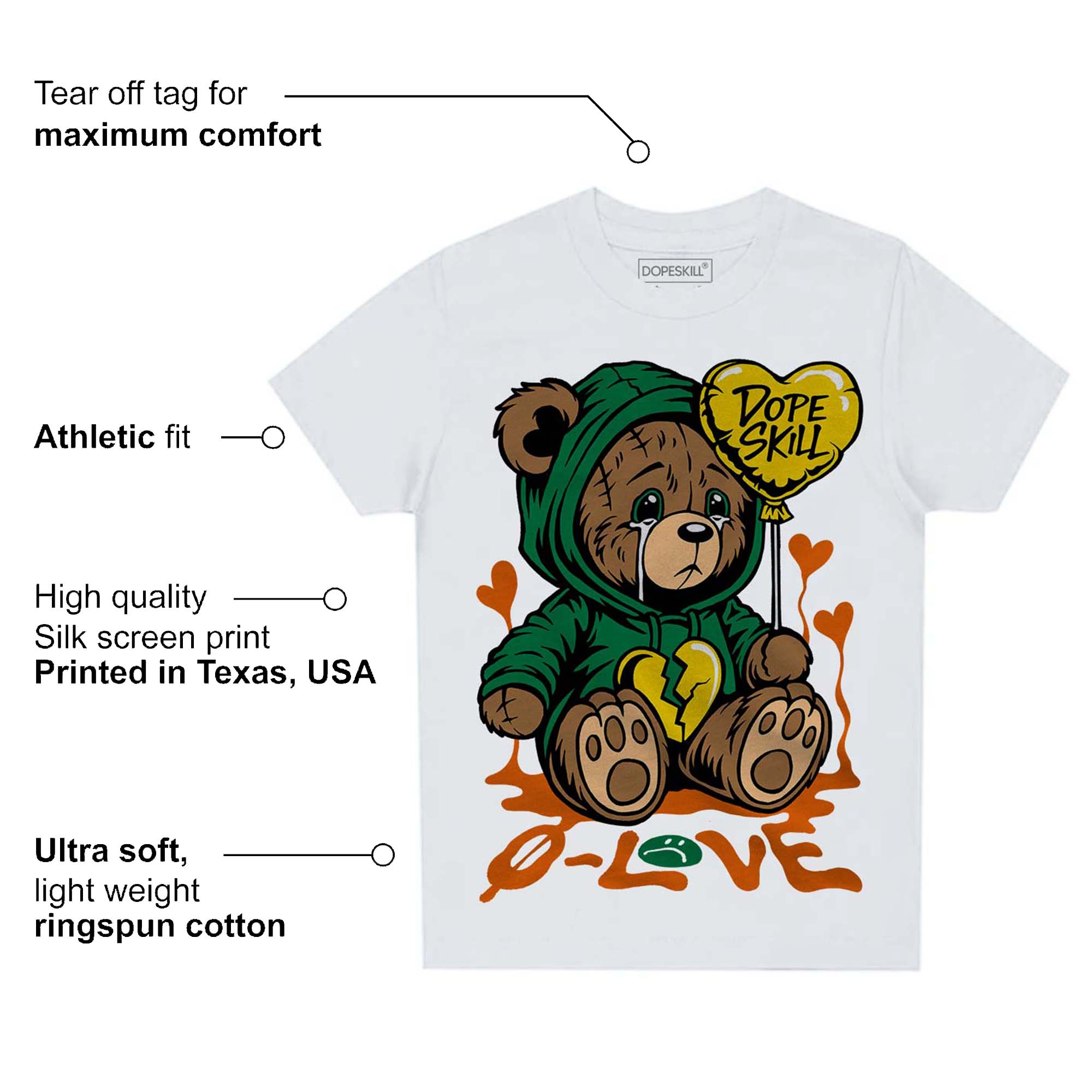 Green Collection superstreetwear Toddler Kids T-shirt Broken Bear Graphic